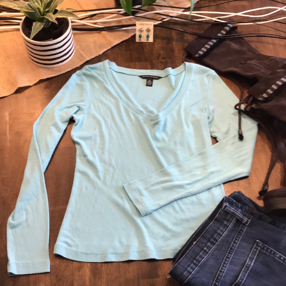 Banana Republic Pima Cotton/Modal V Neck Tee